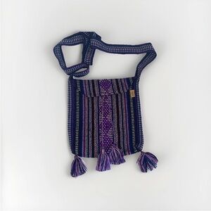 Pinzon Handcrafted Purple Striped Women's Bag
